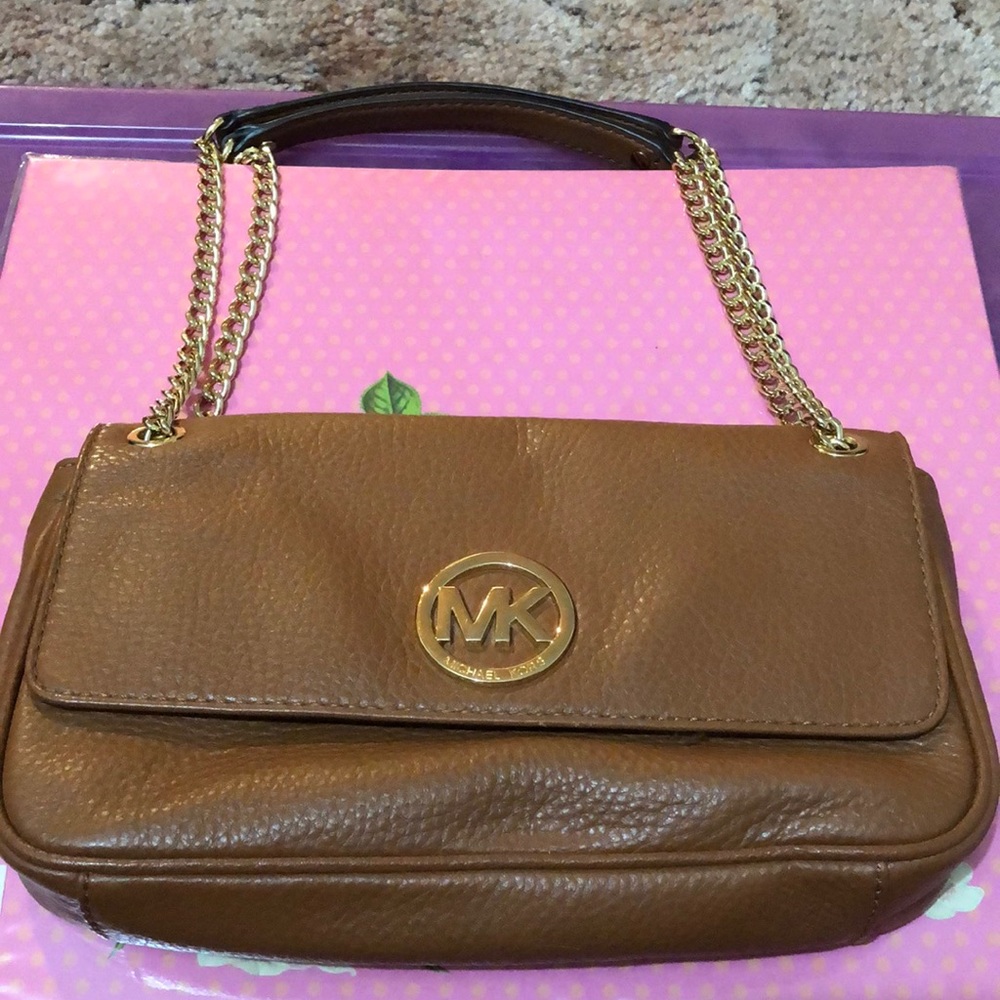 Michael Kors purse with gold chains
